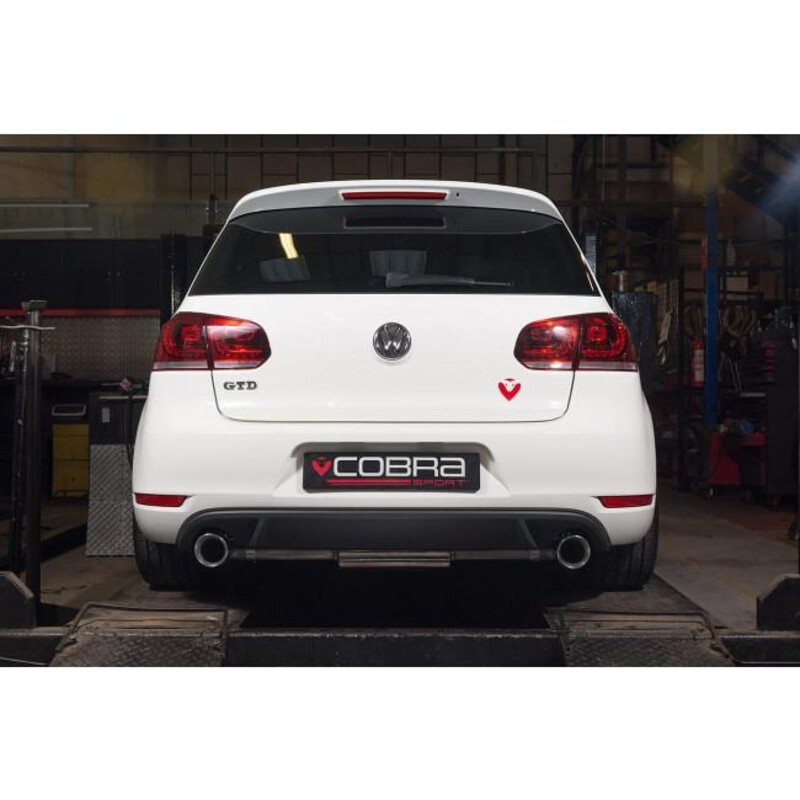 Cobra Sport Cat Back Exhaust System for VW Golf 6 2.0L TDI 170 bhp "GTI Style" (09-13)