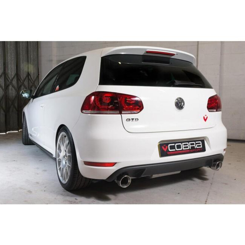Cobra Sport Cat Back Exhaust System for VW Golf 6 2.0L TDI 170 bhp "GTI Style" (09-13)