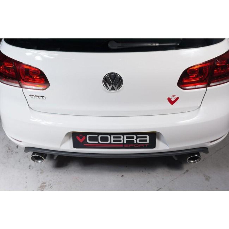 Cobra Sport Cat Back Exhaust System for VW Golf 6 2.0L TDI 170 bhp "GTI Style" (09-13)
