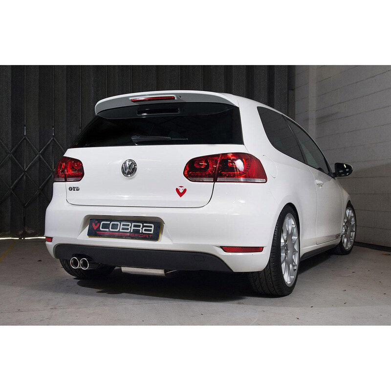 Cobra Sport Cat Back Exhaust System for VW Golf 6 2.0L TDI 140 bhp (09-13)