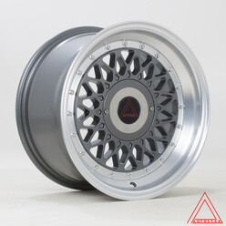 Autostar Silhouette 15x8" 4x100/108 ET25, Gunmetal, Machined Lip