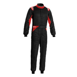 Sparco Sprint Racing Suit, Black & Red (FIA 8856-2018)