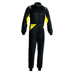 Sparco Sprint Racing Suit, Black & Yellow (FIA 8856-2018)