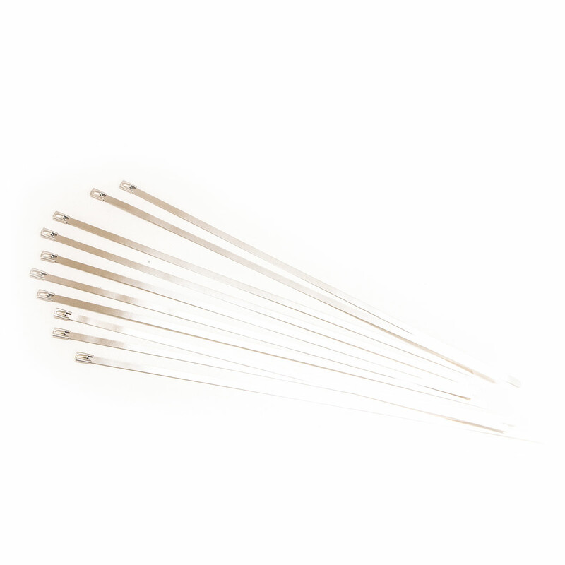 White Exhaust Heat Wrap (15m x 50mm) + Stainless Steel Ties