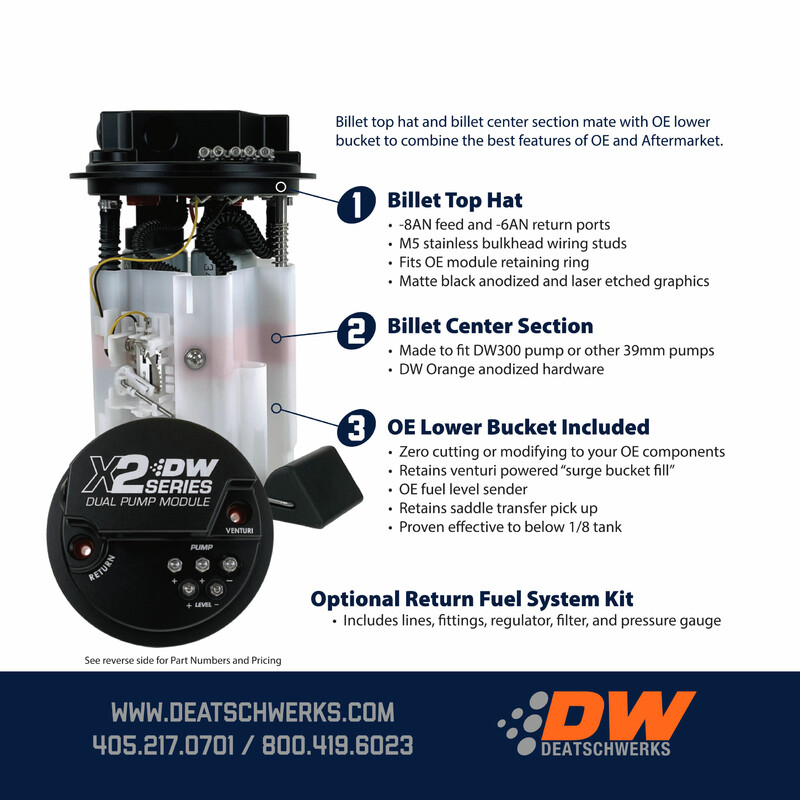 Deatschwerks X2 Dual Fuel Pump Module for Subaru (2008+)