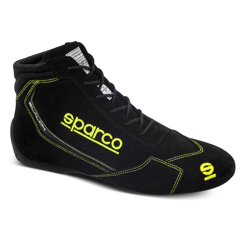 Sparco Slalom Shoes - Black & Yellow (FIA)