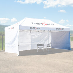 DriftShop Paddock Marquee 3m White Sidewall (3x6 m)