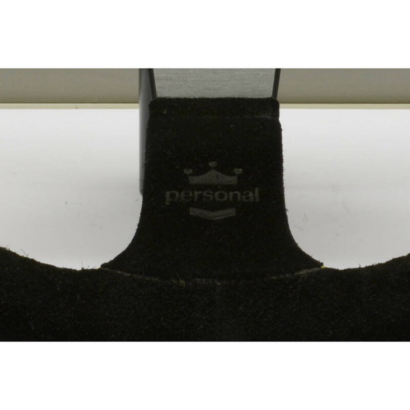 Personal Fitti Corsa Steering Wheel - 350 mm - Black Suede, Black Spokes, Yellow Stitching