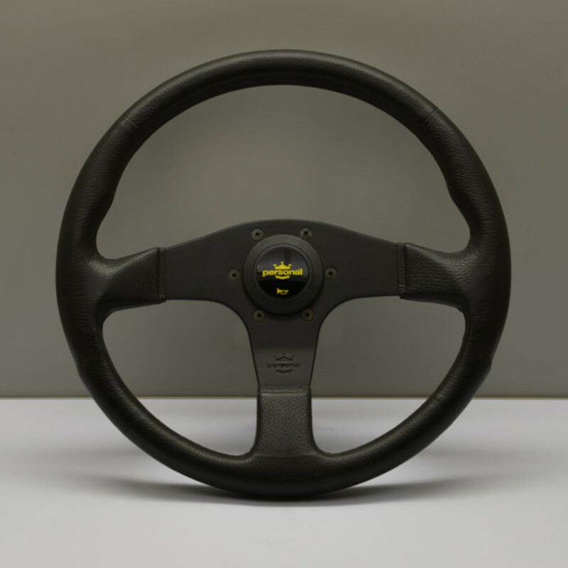 Personal Blitz Steering Wheel - 350 mm - Black PU, Black Spokes