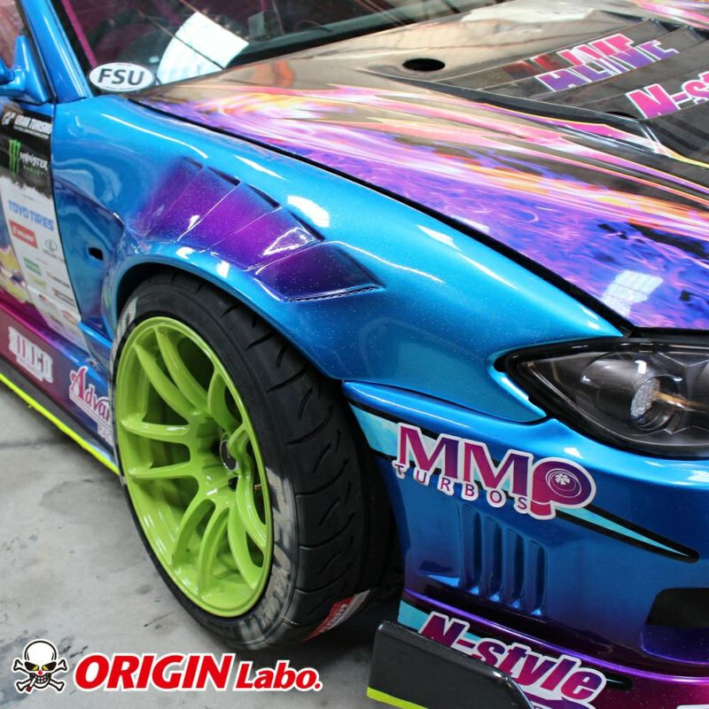 Origin Labo +55mm "Shark" Vented Front Fenders for Nissan Silvia S15