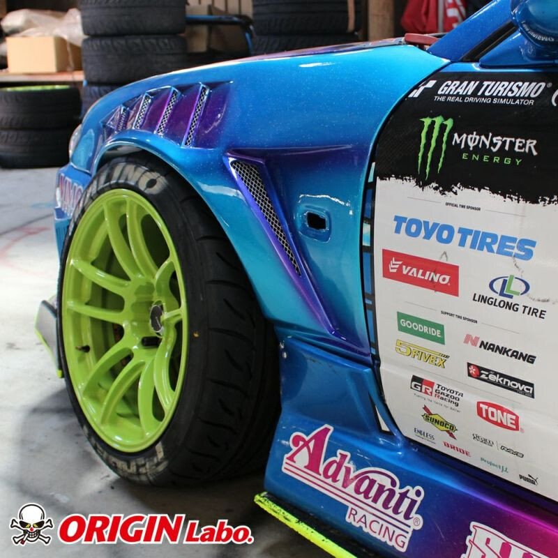 Origin Labo +55mm "Shark" Vented Front Fenders for Nissan Silvia S15
