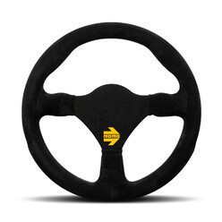 Momo Mod. 26 Steering Wheel, Black Suede, Black Spokes - 26 cm