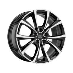 MSW 27 19x9.5" 5x114.3 ET45, Gloss Black, Machined Spokes