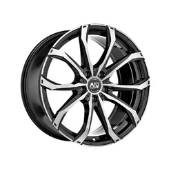 MSW 48 18x8" 5x108 ET50, Gloss Black, Machined Spokes