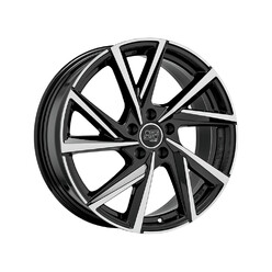 MSW 80-5 16x6.5" Ecrou Central ET40, Gloss Black, Machined Spokes