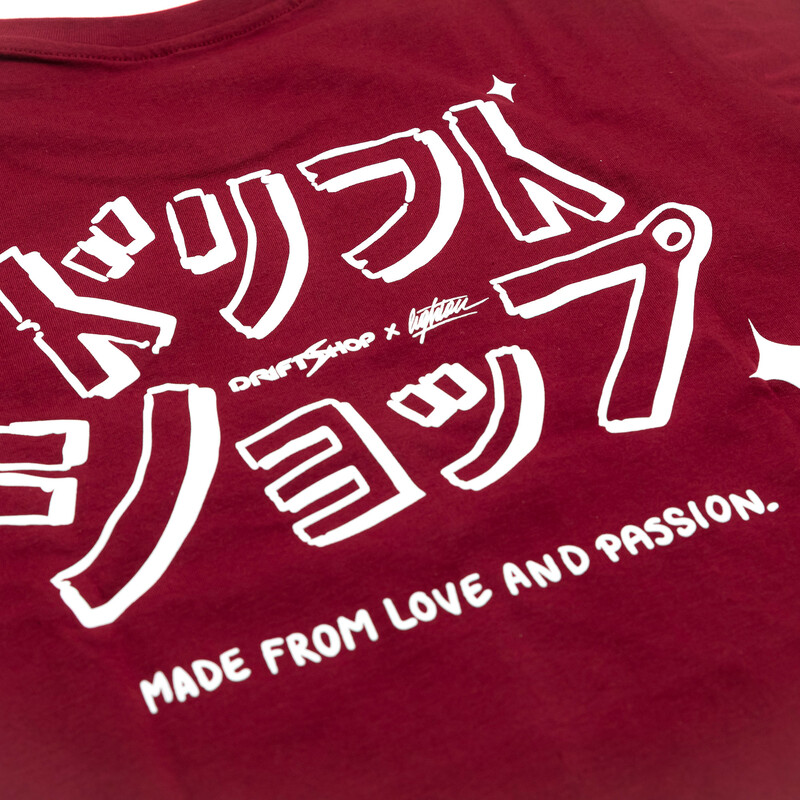 DriftShop X Lighton "Dorifuto" Red T-Shirt - Men's Cut