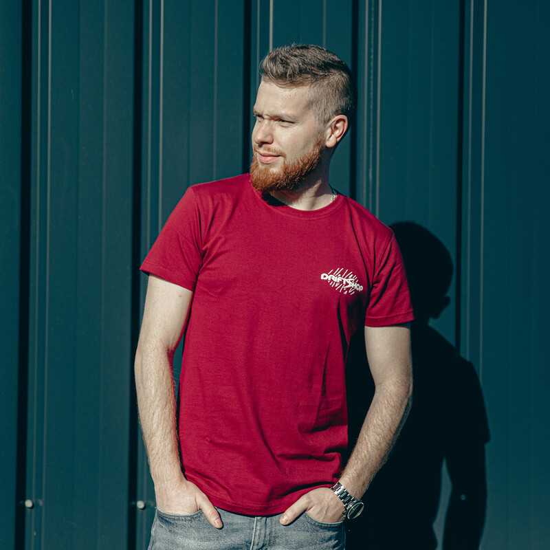 DriftShop X Lighton "Dorifuto" Red T-Shirt - Men's Cut