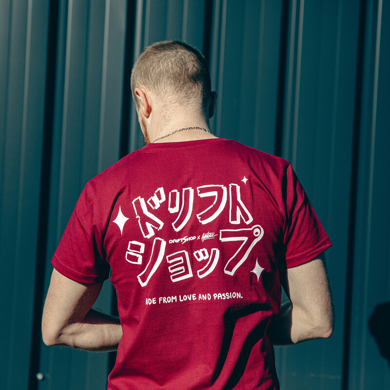 DriftShop X Lighton "Dorifuto" Red T-Shirt - Men's Cut