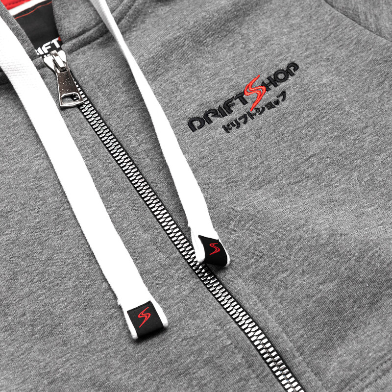 DriftShop Premium Grey Zipped Hoodie