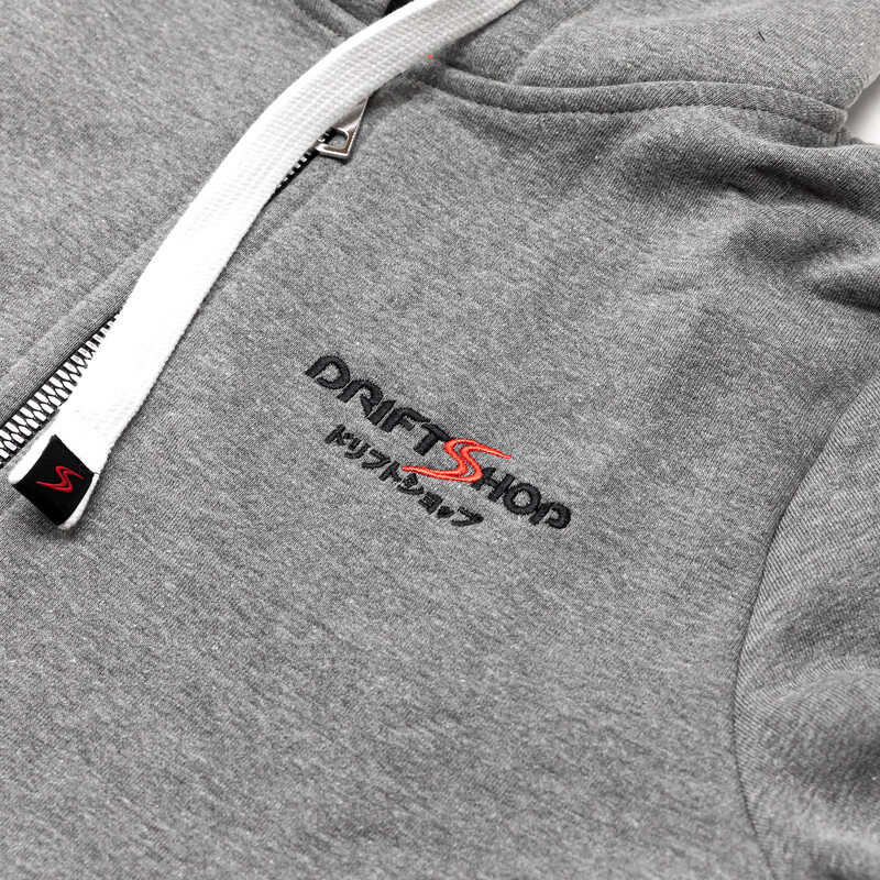 DriftShop Premium Grey Zipped Hoodie