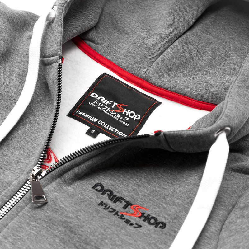 DriftShop Premium Grey Zipped Hoodie