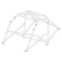 Custom Cages Historic Weld-In Roll Cage for Ford Escort MK1 (Bent Door Bars) - FIA