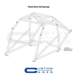 Custom Cages Historic Weld-In Roll Cage for Ford Escort MK1 (Straight Door Bars) - FIA