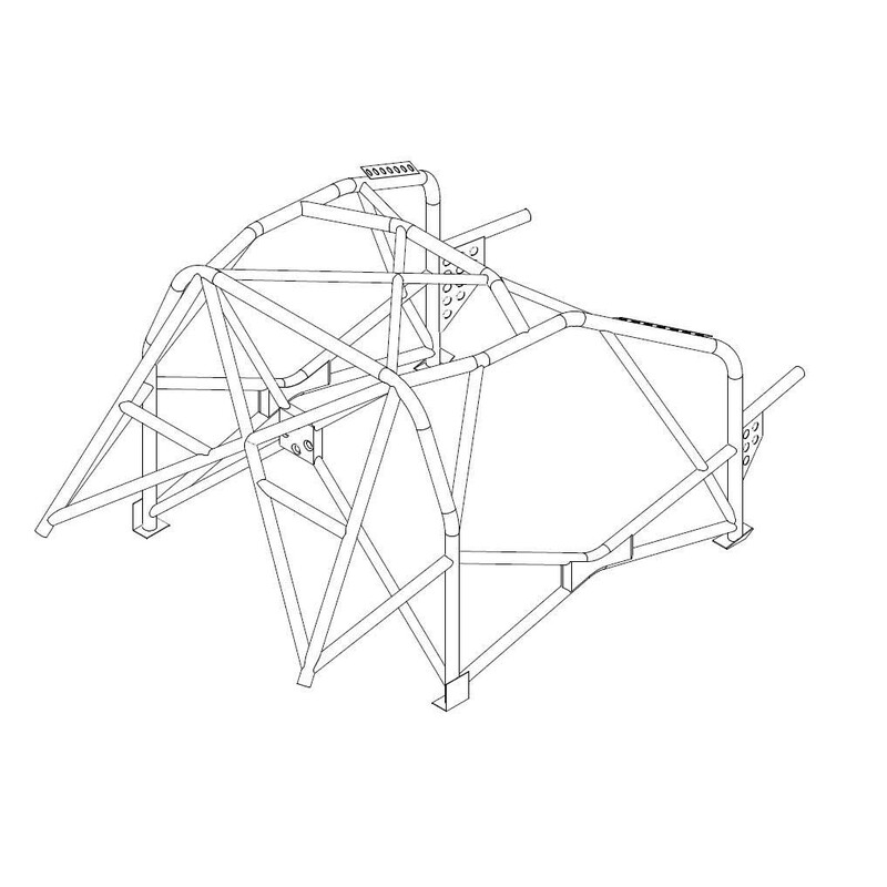 Custom Cages Multipoint Weld-In Roll Cage for Citroen C2 - FIA