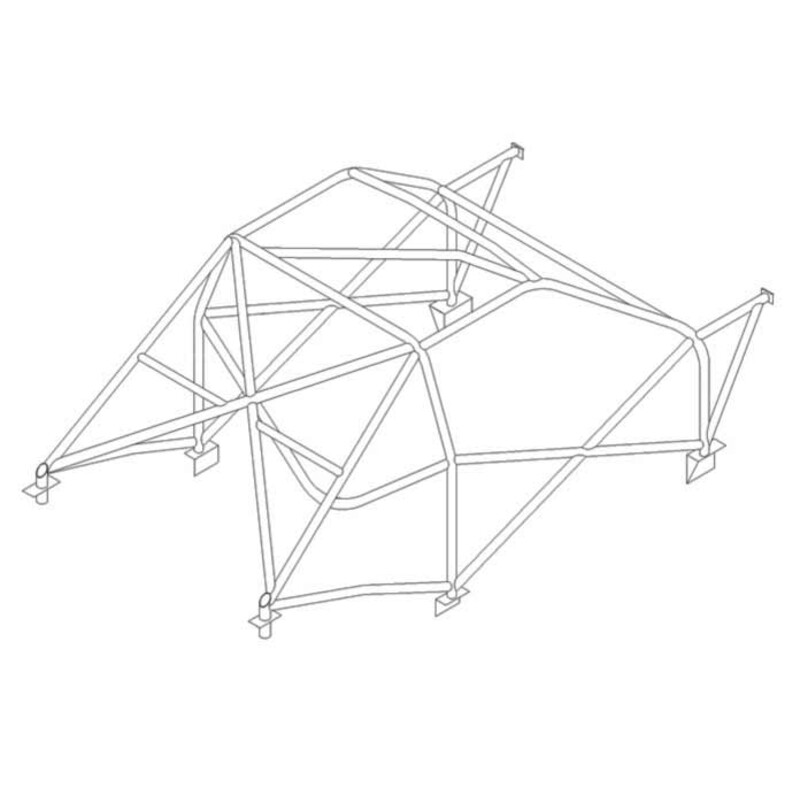 Custom Cages Multipoint Weld-In Roll Cage for Citroen Saxo - FIA