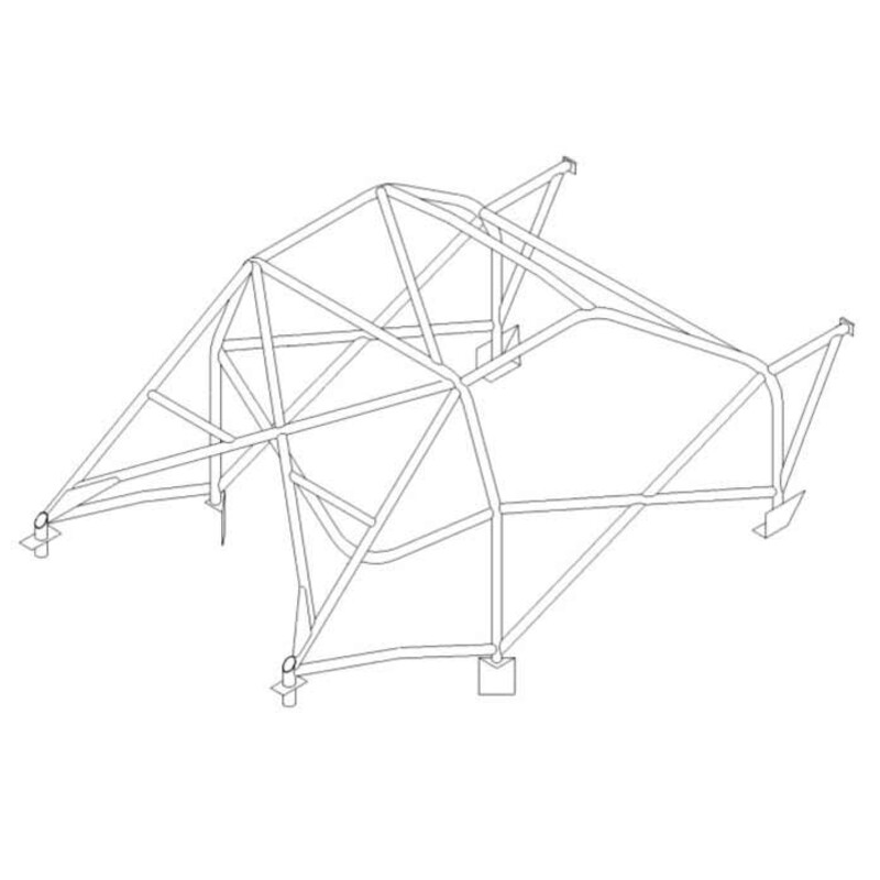 Custom Cages Multipoint Weld-In Roll Cage for Citroen ZX - FIA