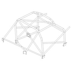 Custom Cages Multipoint Weld-In Roll Cage for Ford Ka - FIA