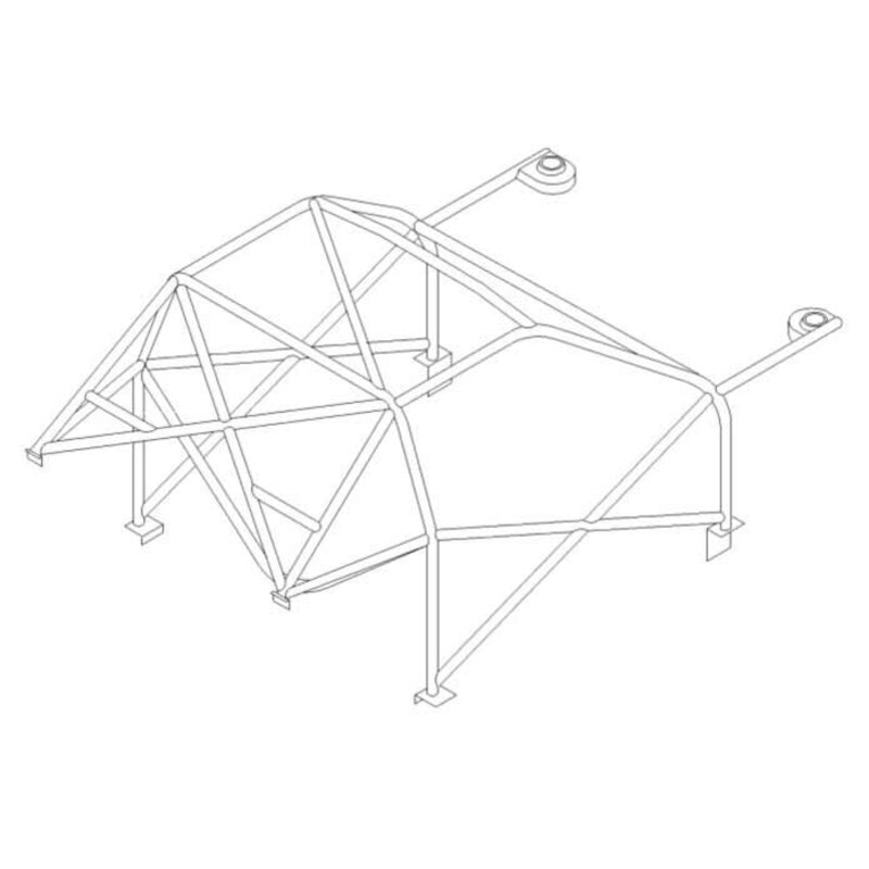 Custom Cages Multipoint Weld-In Roll Cage for Honda Civic EG6 - FIA