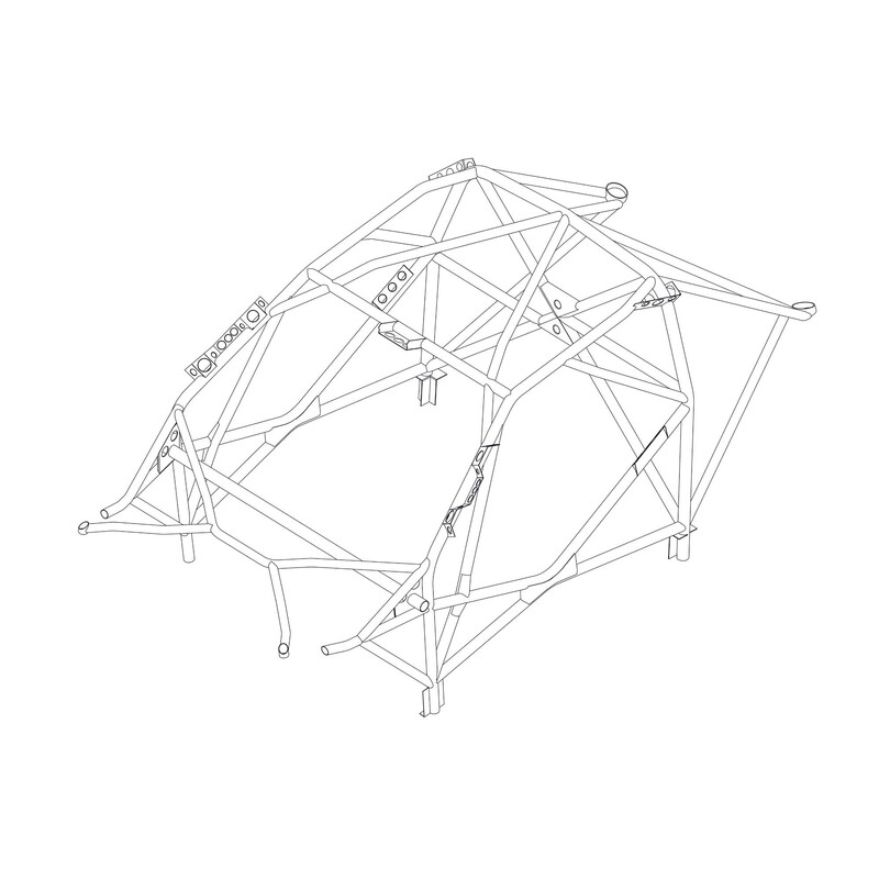 Custom Cages Multipoint Weld-In Roll Cage for Mitsubishi Lancer Evo 10 (X) Group N - FIA