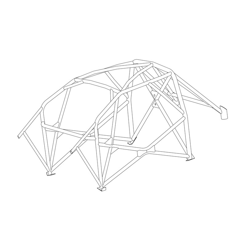 Custom Cages Multipoint Weld-In Roll Cage for Opel Adam - FIA
