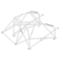 Custom Cages Multipoint Weld-In Roll Cage for Peugeot 107 - FIA