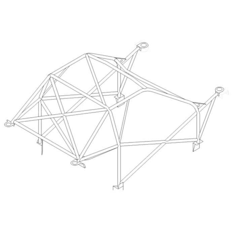 Custom Cages Multipoint Weld-In Roll Cage for Subaru Impreza GC (4-Door) - FIA