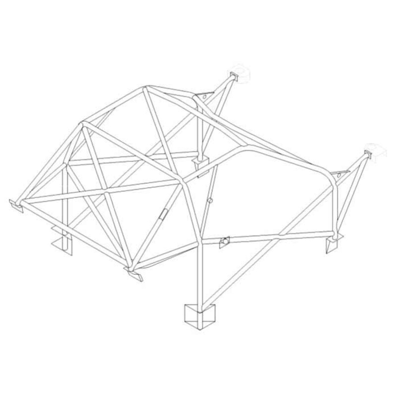 Custom Cages Multipoint Weld-In Roll Cage for Subaru Legacy BC (89-93) - FIA