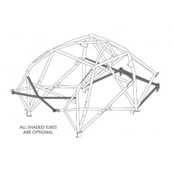 Custom Cages Multipoint Weld-In Roll Cage for Toyota Yaris GR - FIA