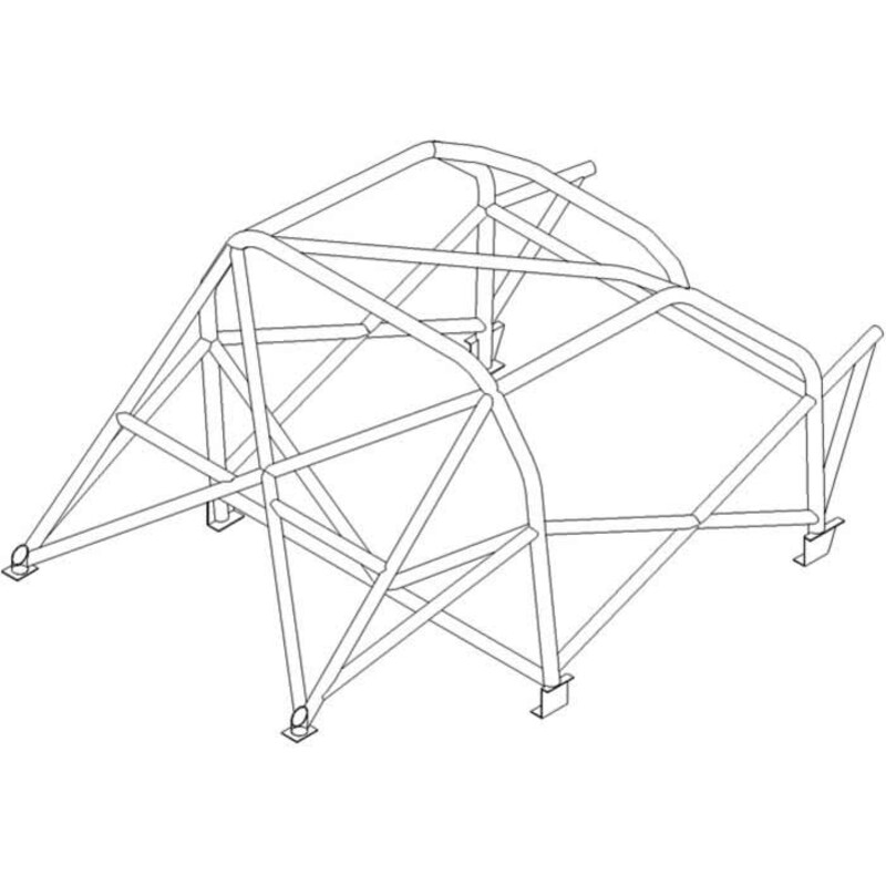 Custom Cages Multipoint Weld-In Roll Cage for Volkswagen Golf 4 R32 - FIA