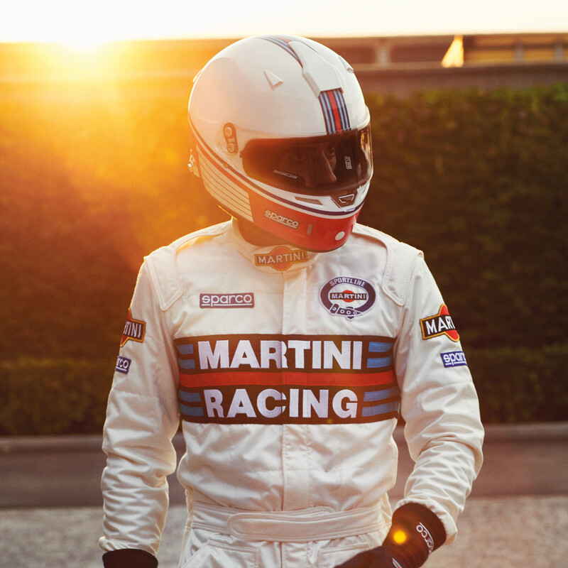 Sparco R567 Martini Racing Replica Suit, White (FIA 8856-2018)