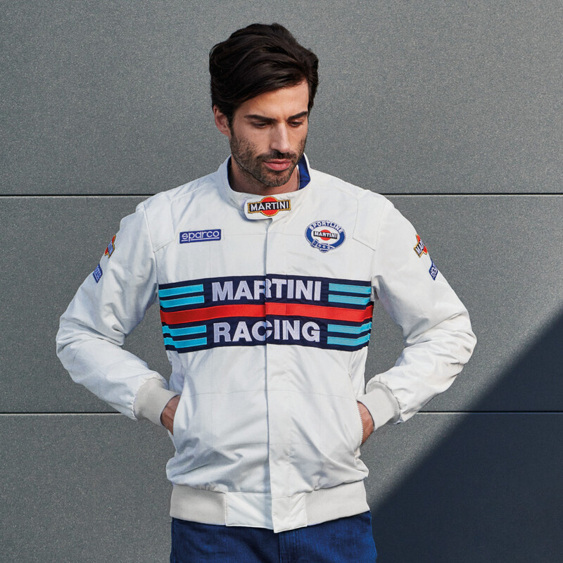 Sparco Martini Racing Replica Bomber Jacket, White Official Sparco
