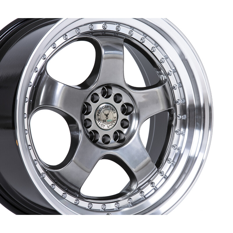 59°North D-002 18x8.5" 5x114.3/120 ET35, Hyper Black