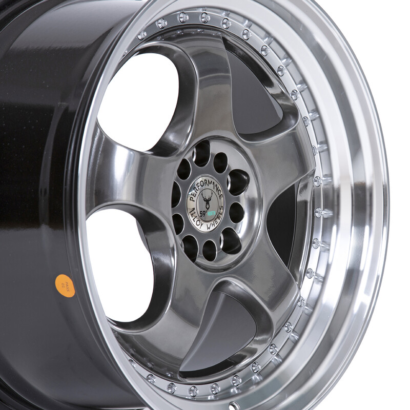 59°North D-002 18x8.5" 5x114.3/120 ET35, Hyper Black