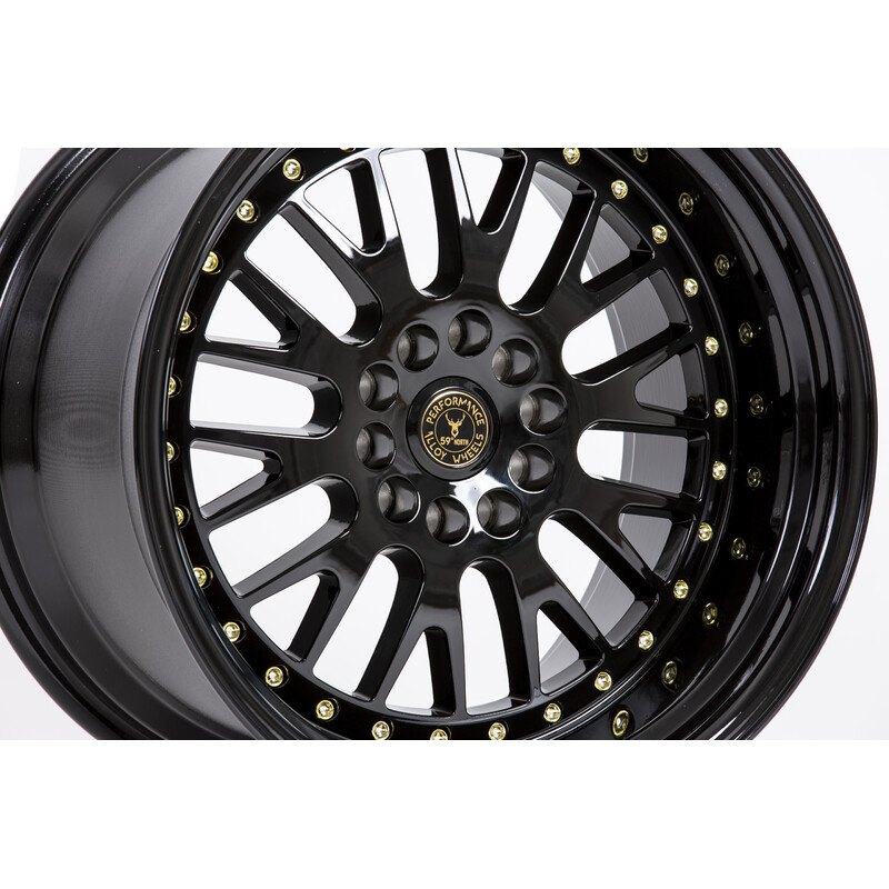 59°North D-003 18x11" 5x114.3/120 ET15, Gloss Black