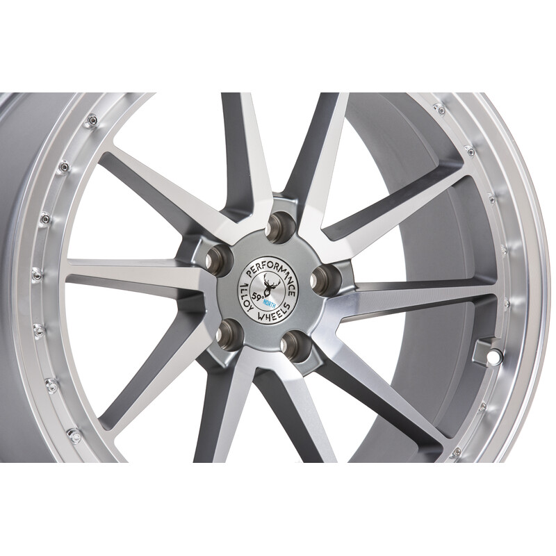 59°North S-001 19x8.5" 5x112 ET38, Machined Silver