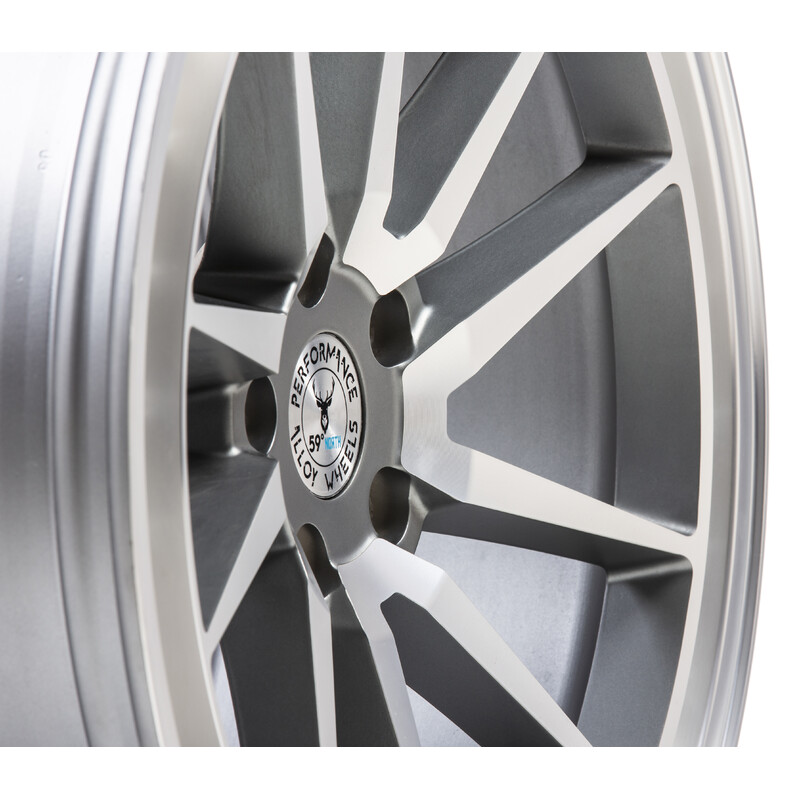 59°North S-001 19x9.5" 5x108 ET40, Machined Silver