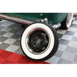 White Sidewalls Tire Stickers, Permanent - Raised Rubber (14" to 20")
