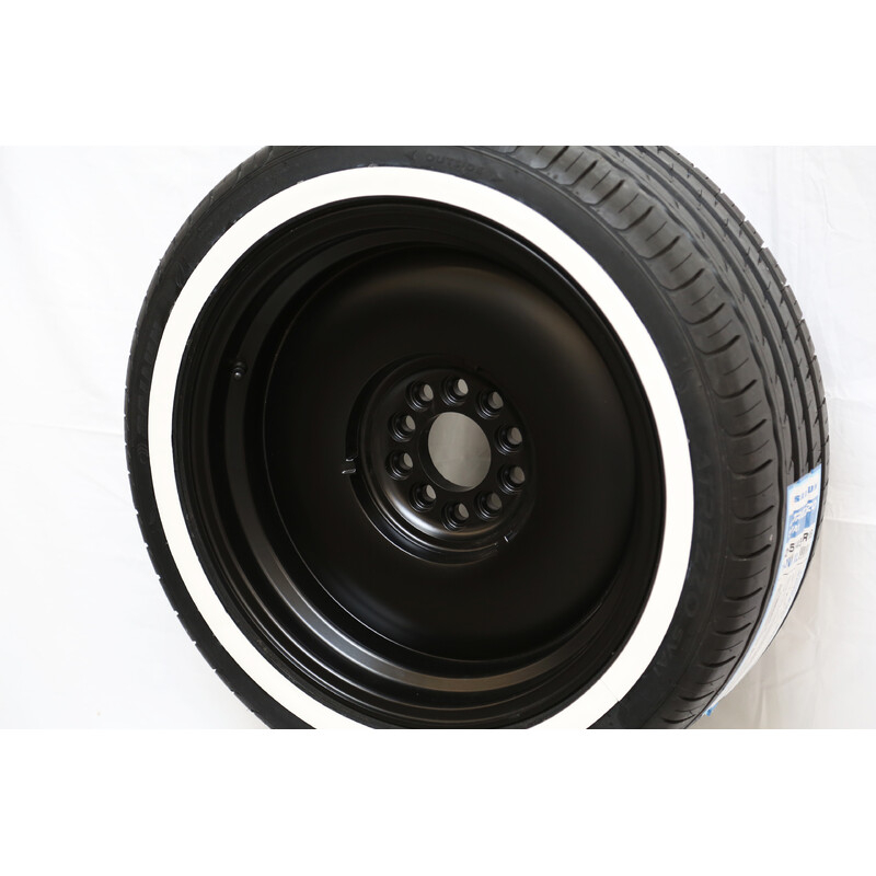 White Sidewalls Tire Stickers, Permanent - Raised Rubber (14" to 20")