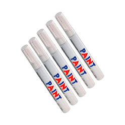 Set of 5 White Tyre Marker Pens