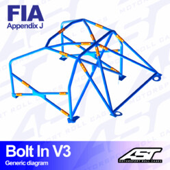 AST Rollcages V3 Bolt-In 6-Point Roll Cage for Alfa 147 - FIA